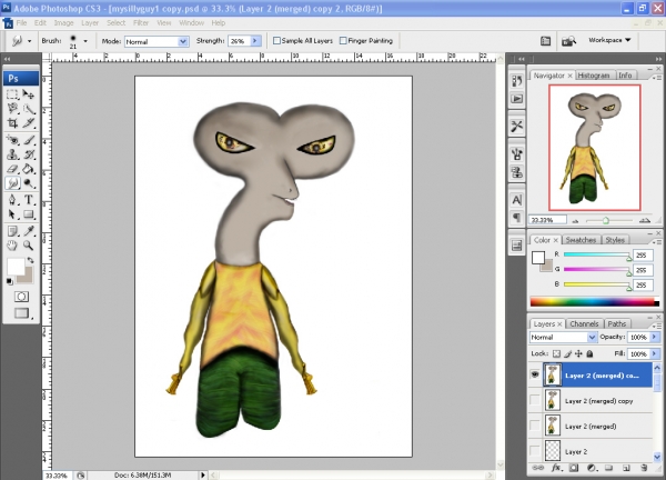 Creation of Alien Vacation: Step 17